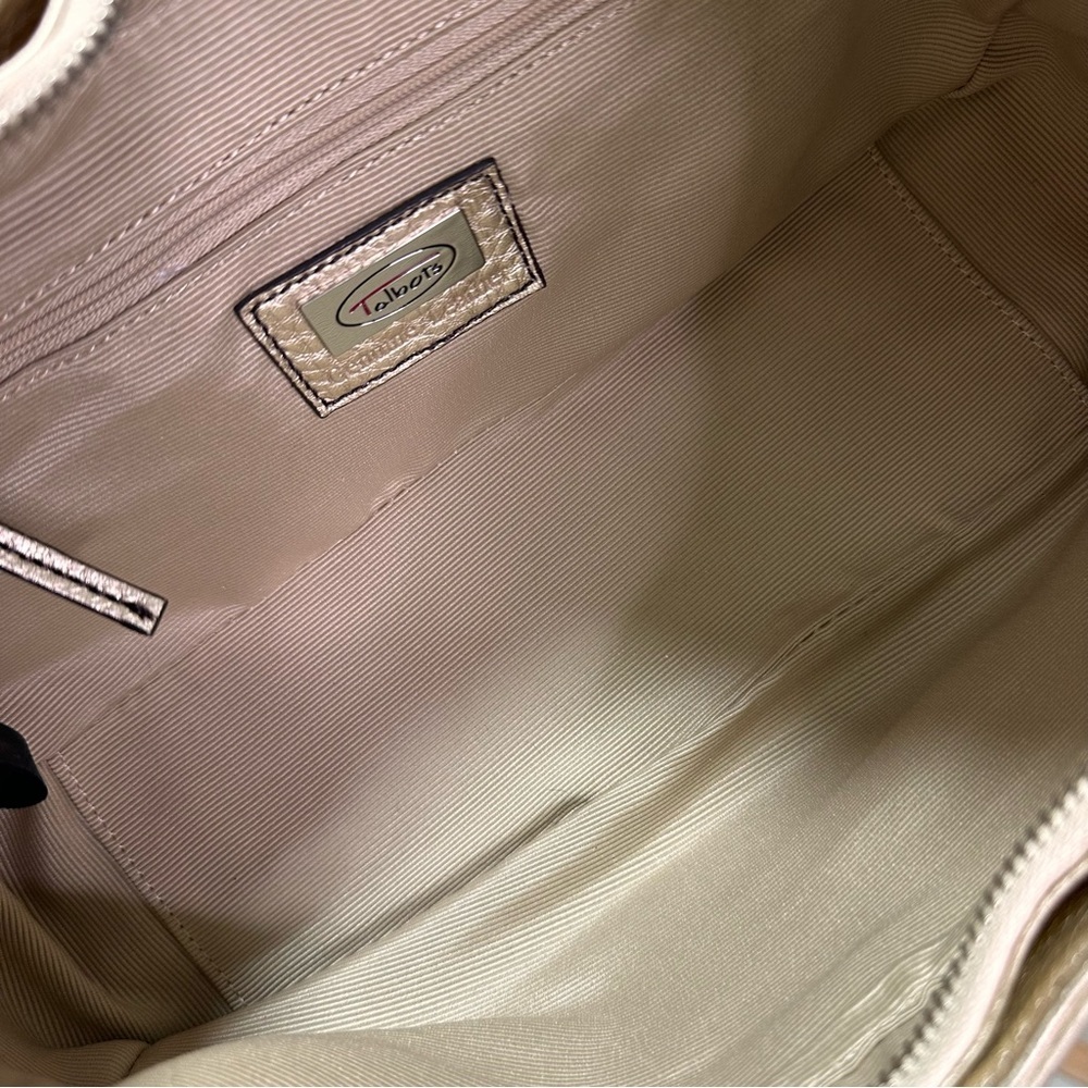 Like New Talbots Structured Hobo In Gold Pebbled … - image 8